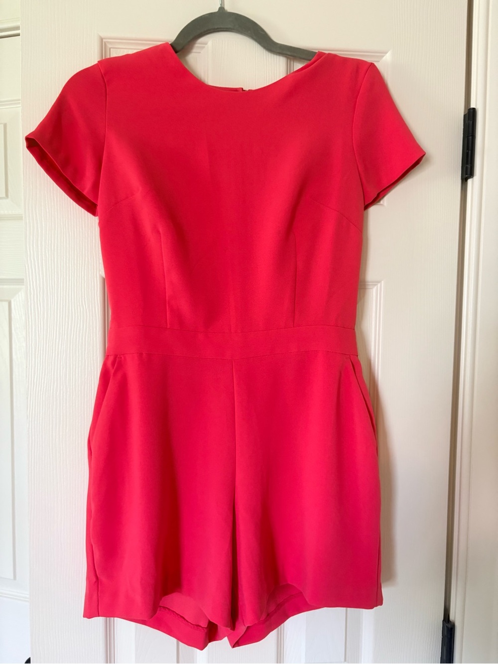Banana Republic Bright Coral Short Sleeve Romper